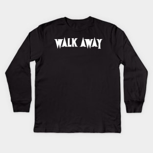 Walk Away - Spike Logo White H Kids Long Sleeve T-Shirt